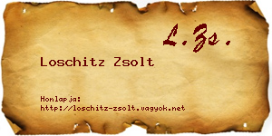 Loschitz Zsolt névjegykártya